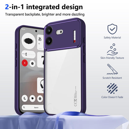 For Nothing Phone 4b Matte PC Skin-feel Shockproof Phone Case - Purple - EDA008179308B
