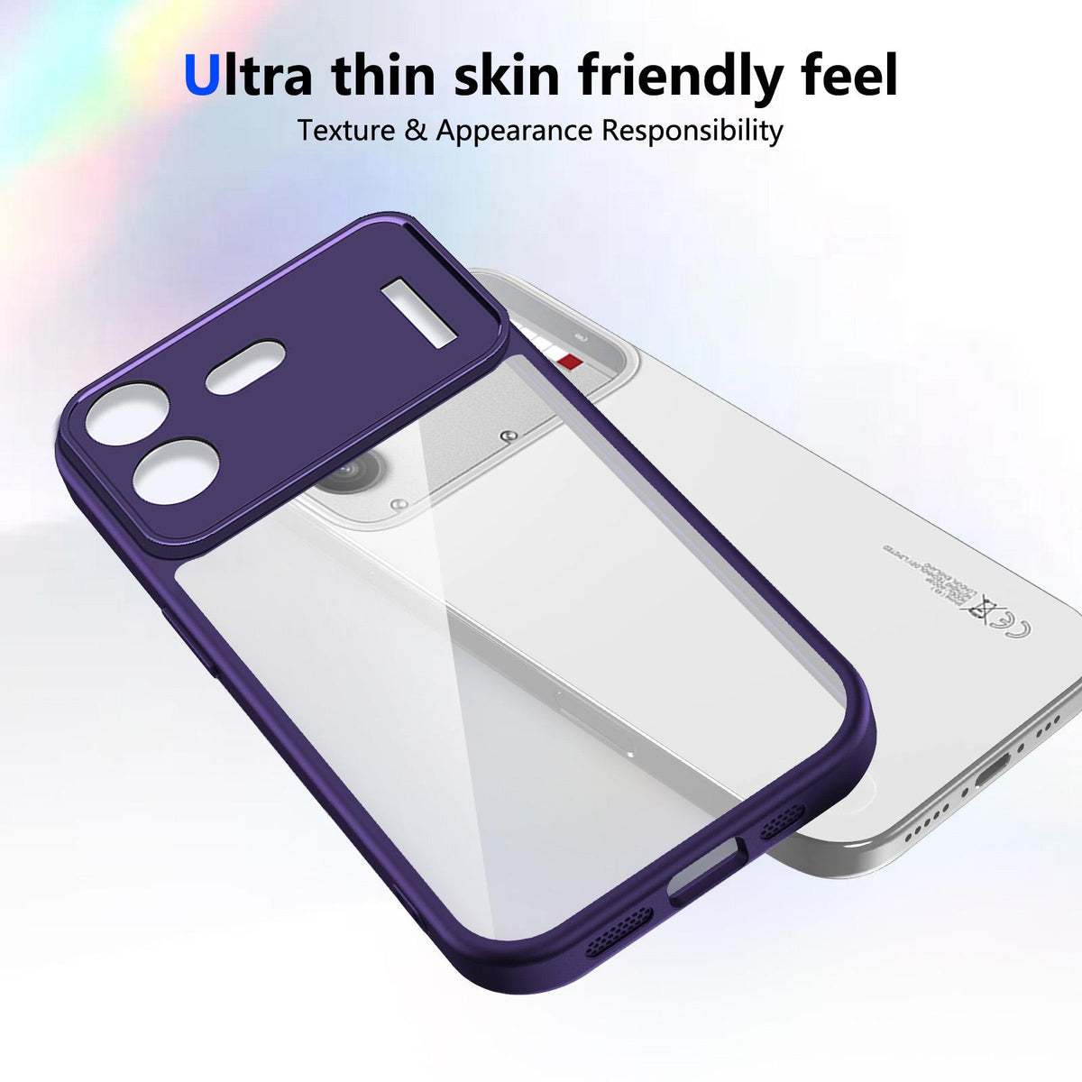 For Nothing Phone 4b Matte PC Skin-feel Shockproof Phone Case - Purple - EDA008179308B