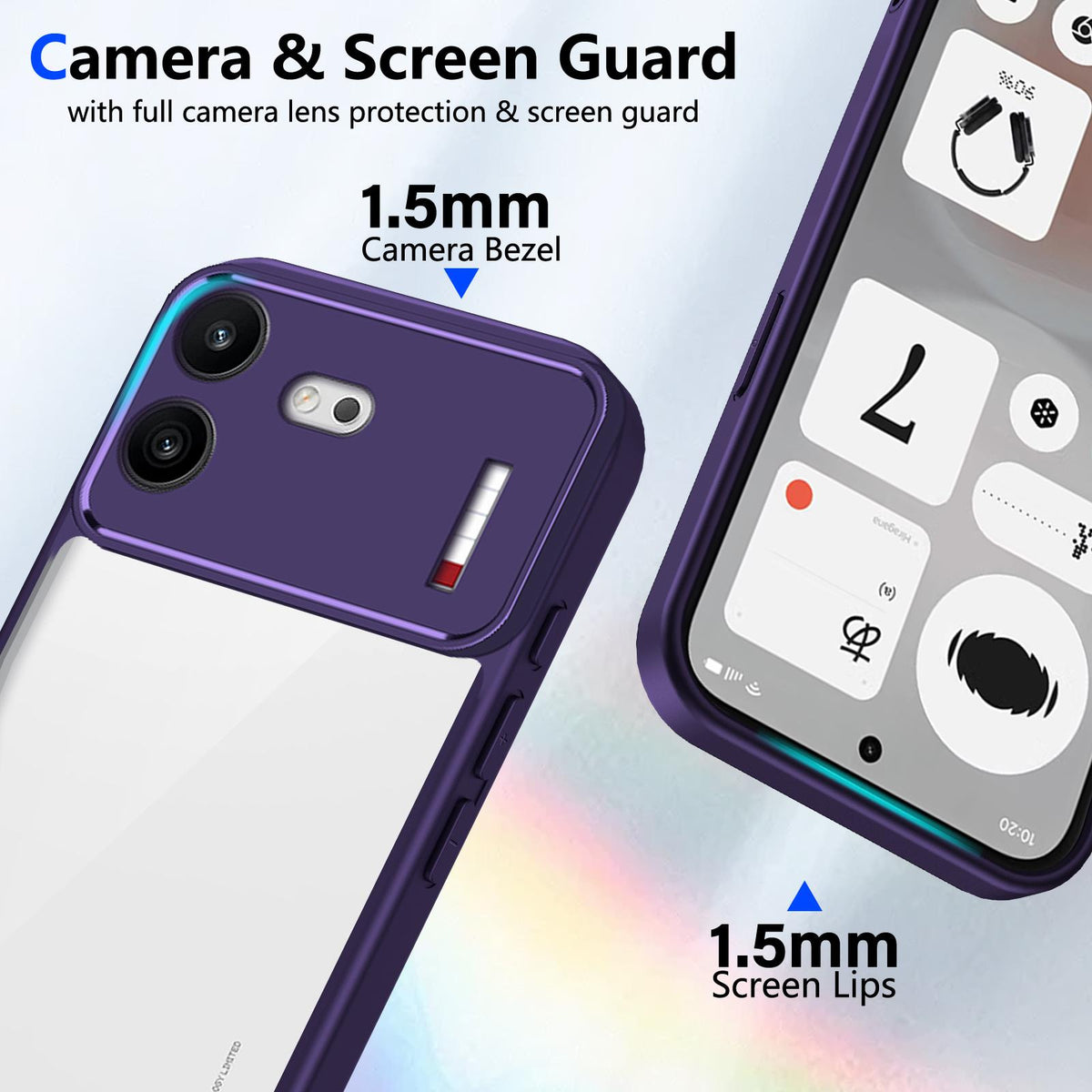 For Nothing Phone 4b Matte PC Skin-feel Shockproof Phone Case - Purple - EDA008179308B