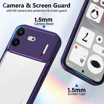 For Nothing Phone 4b Matte PC Skin-feel Shockproof Phone Case - Purple - EDA008179308B
