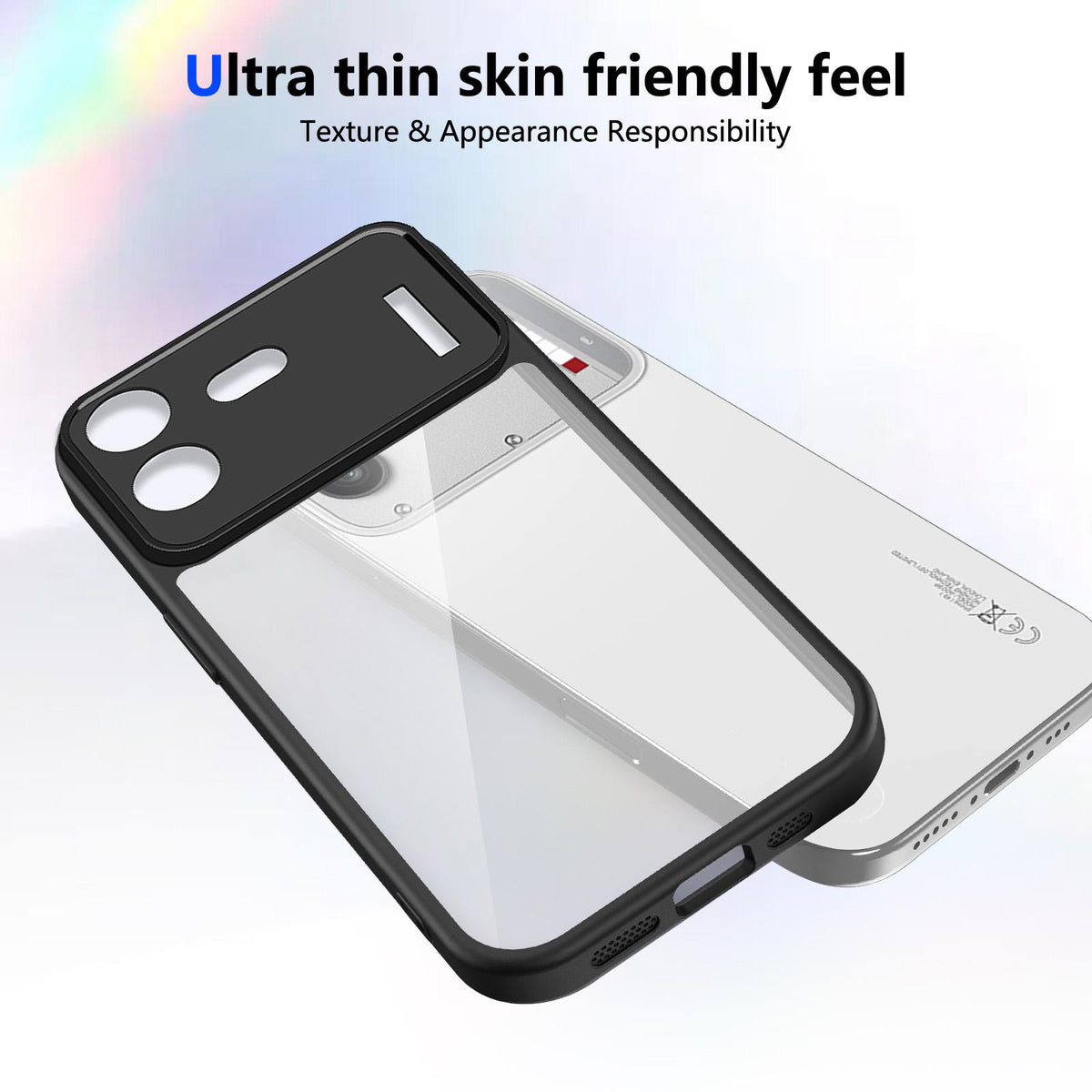 For Nothing Phone 4b Matte PC Skin-feel Shockproof Phone Case - Black - EDA008179308C