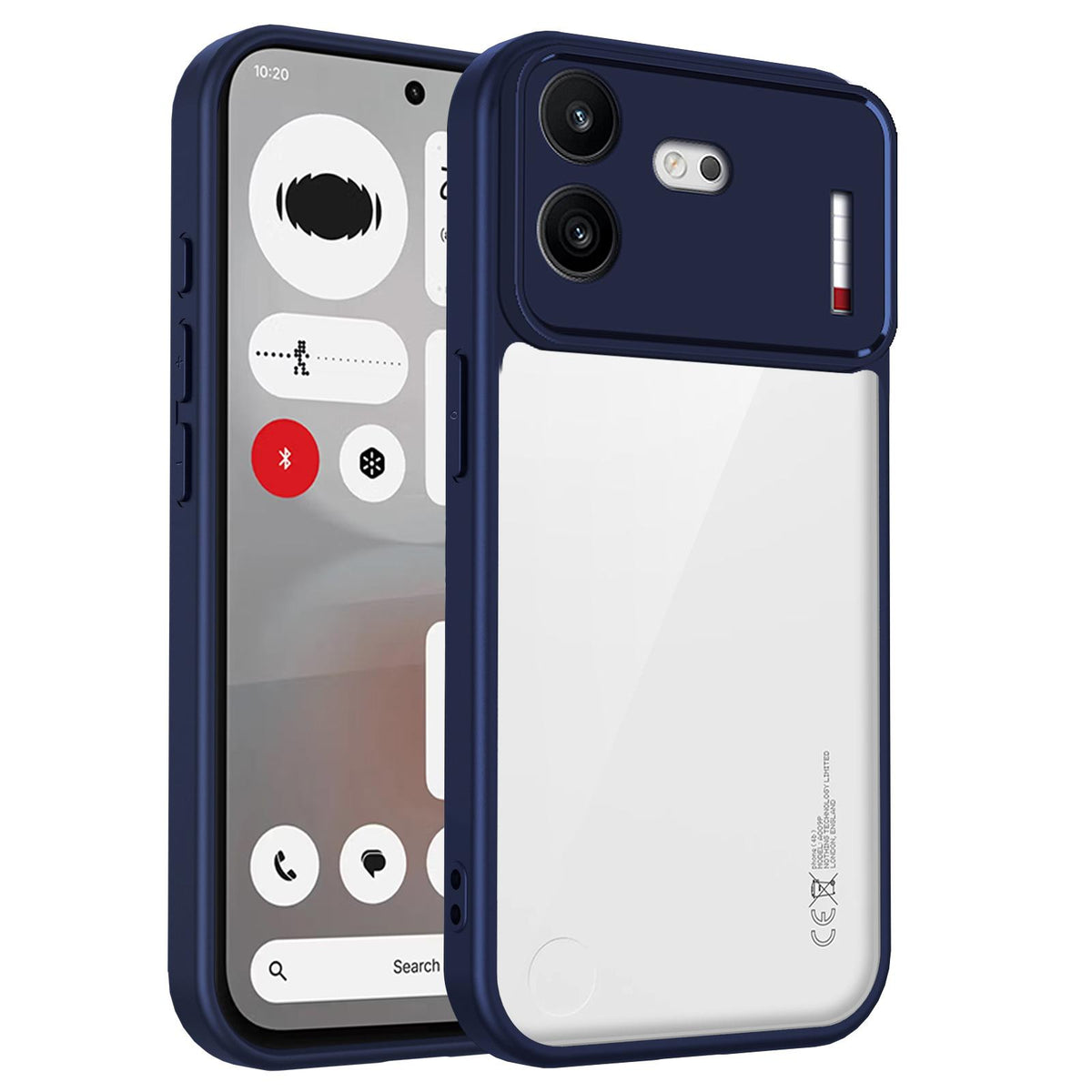 For Nothing Phone 4b Matte PC Skin-feel Shockproof Phone Case - Blue - EDA008179308D