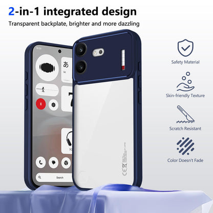 For Nothing Phone 4b Matte PC Skin-feel Shockproof Phone Case - Blue - EDA008179308D