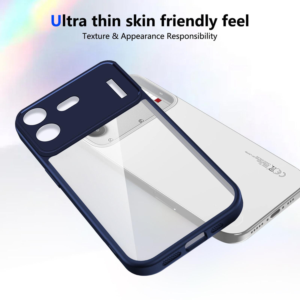 For Nothing Phone 4b Matte PC Skin-feel Shockproof Phone Case - Blue - EDA008179308D