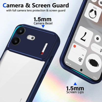 For Nothing Phone 4b Matte PC Skin-feel Shockproof Phone Case - Blue - EDA008179308D