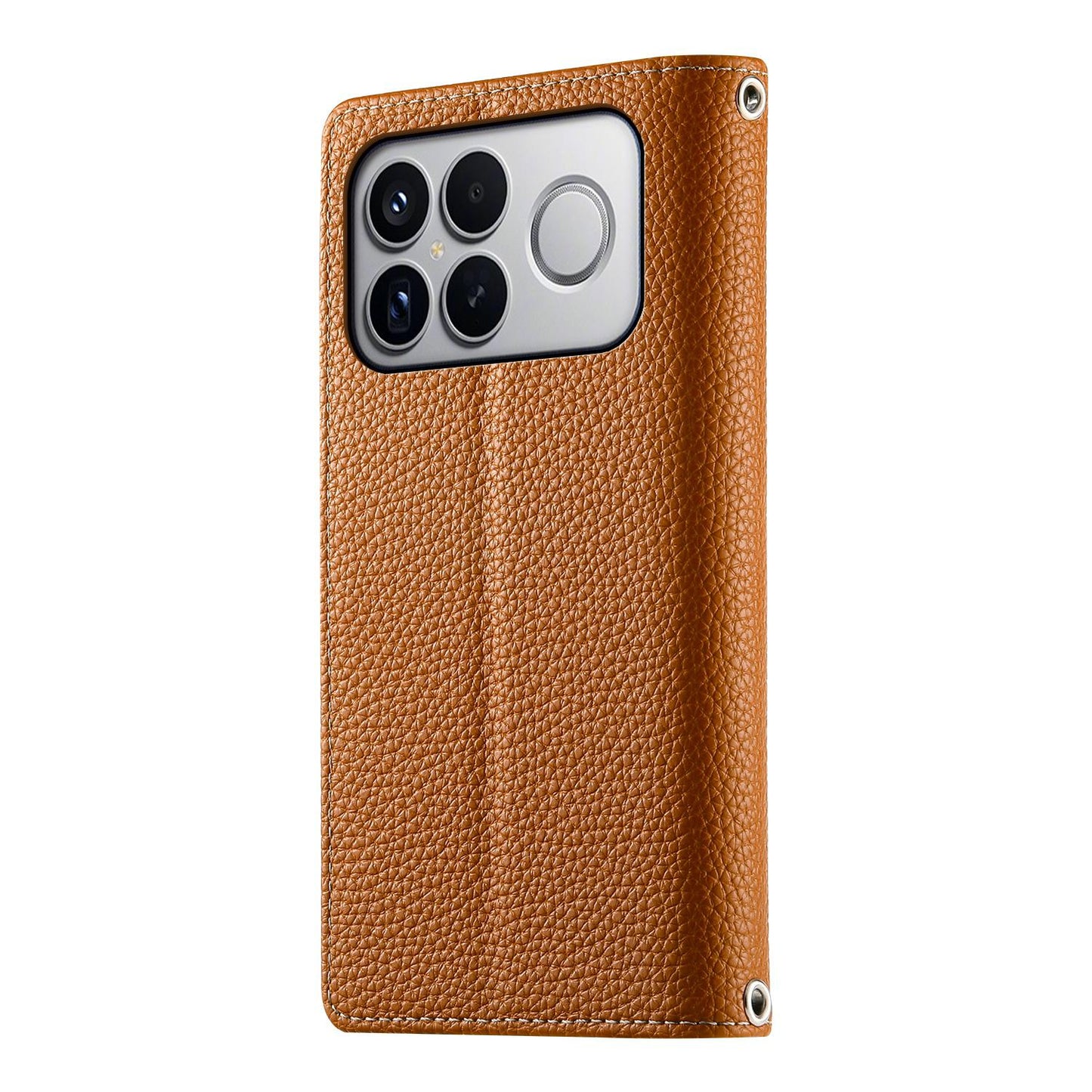 For Redmi K90 Pro Max / Poco F8 Ultra 5G Stitching Multi-card Zipper Wallet Leather Phone Case with Short Strap(Brown)