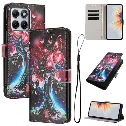 For Motorola Edge 5G 2026 Color Drawing Pattern Leather Phone Case - Butterfly Tree - EDA008386635G