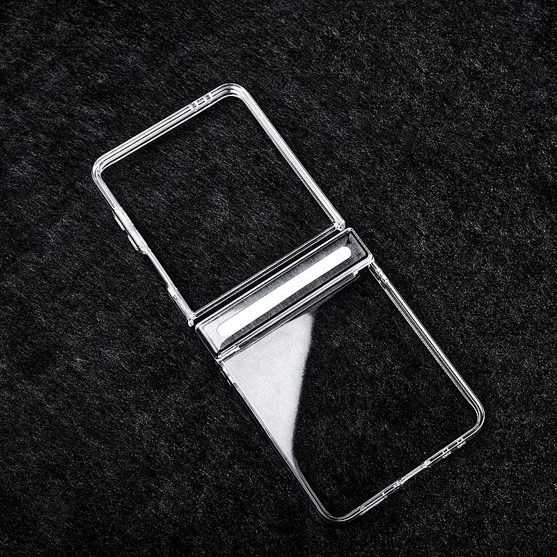 For Galaxy Z Flip8 5G Transparent PC Axis Shockproof Phone Case - Default - EDA008388304