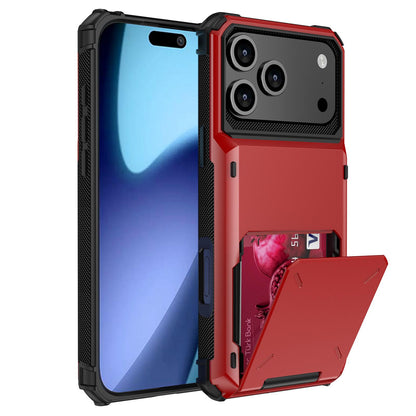 For iPhone 18 Pro Scratch-Resistant Shockproof Heavy Duty Rugged Armor Phone Case - Red - EDA008389604D