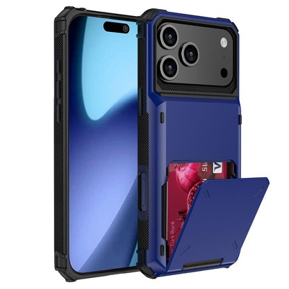 For iPhone 18 Pro Scratch-Resistant Shockproof Heavy Duty Rugged Armor Phone Case - Blue - EDA008389604G