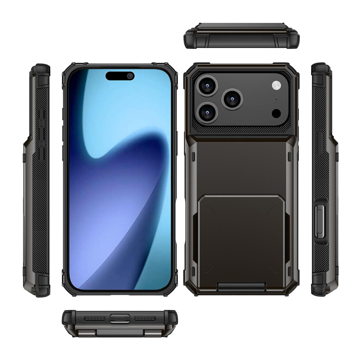 For iPhone 18 Pro Scratch-Resistant Shockproof Heavy Duty Rugged Armor Phone Case - White - EDA008389604A