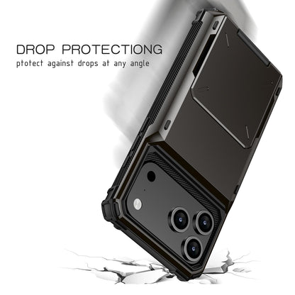 For iPhone 18 Pro Max Scratch-Resistant Shockproof Heavy Duty Rugged Armor Phone Case - Grey - EDA008389603B
