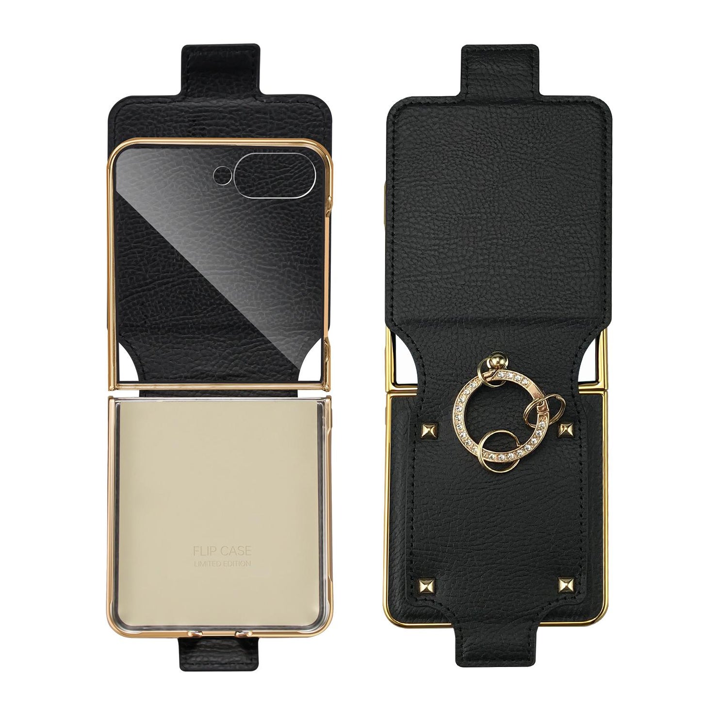 For Galaxy Z Flip8 5G VIETAO Colorful PU Leather Phone Case with Ring(Orange)