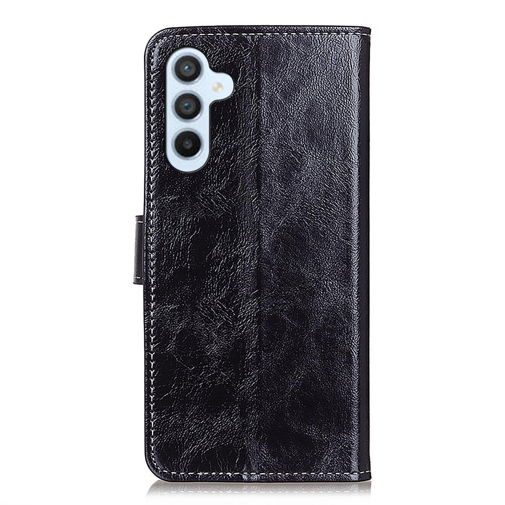For Galaxy S26 FE 5G Retro Crazy Horse Texture Leather Phone Case - Black - EDA008395606A