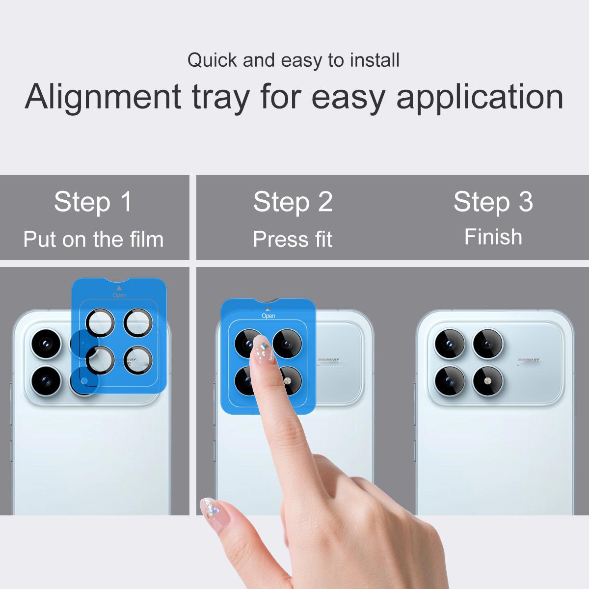 For Redmi K90 / Poco F8 Pro imak Glass Rear Camera Lens Film Phone Case Exclusive, Self-positioning Version