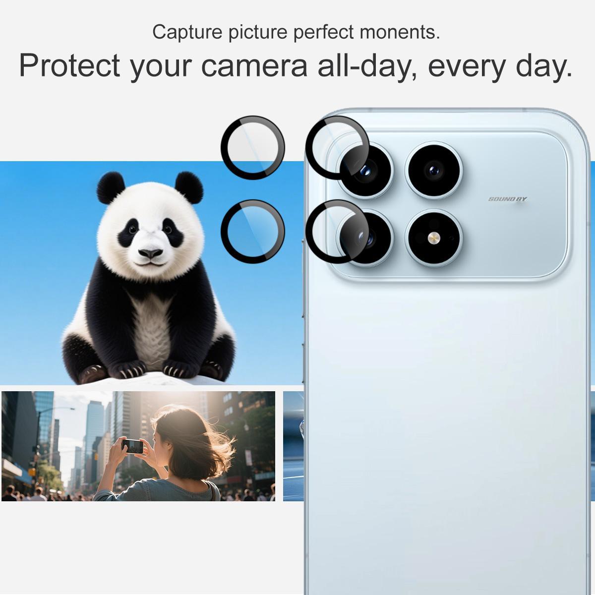 For Redmi K90 / Poco F8 Pro imak Glass Rear Camera Lens Film Phone Case Exclusive, Self-positioning Version