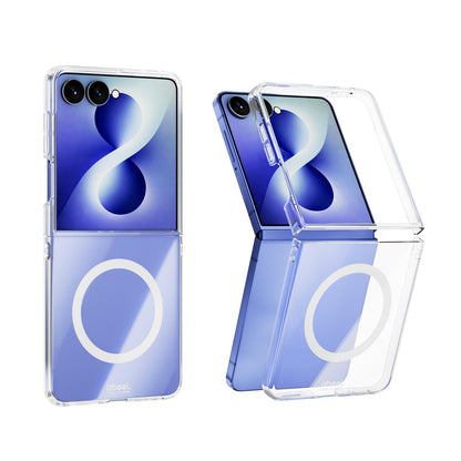 For Galaxy Z Flip8 5G ABEEL Transparent MagSafe Magnetic Scratch-resistant PC Phone Case(Transparent)