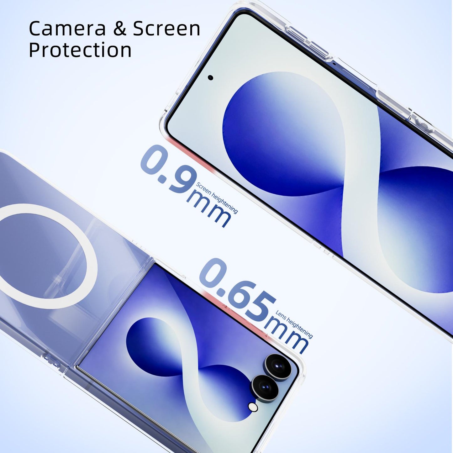 For Galaxy Z Flip8 5G ABEEL Transparent MagSafe Magnetic Scratch-resistant PC Phone Case(Transparent)
