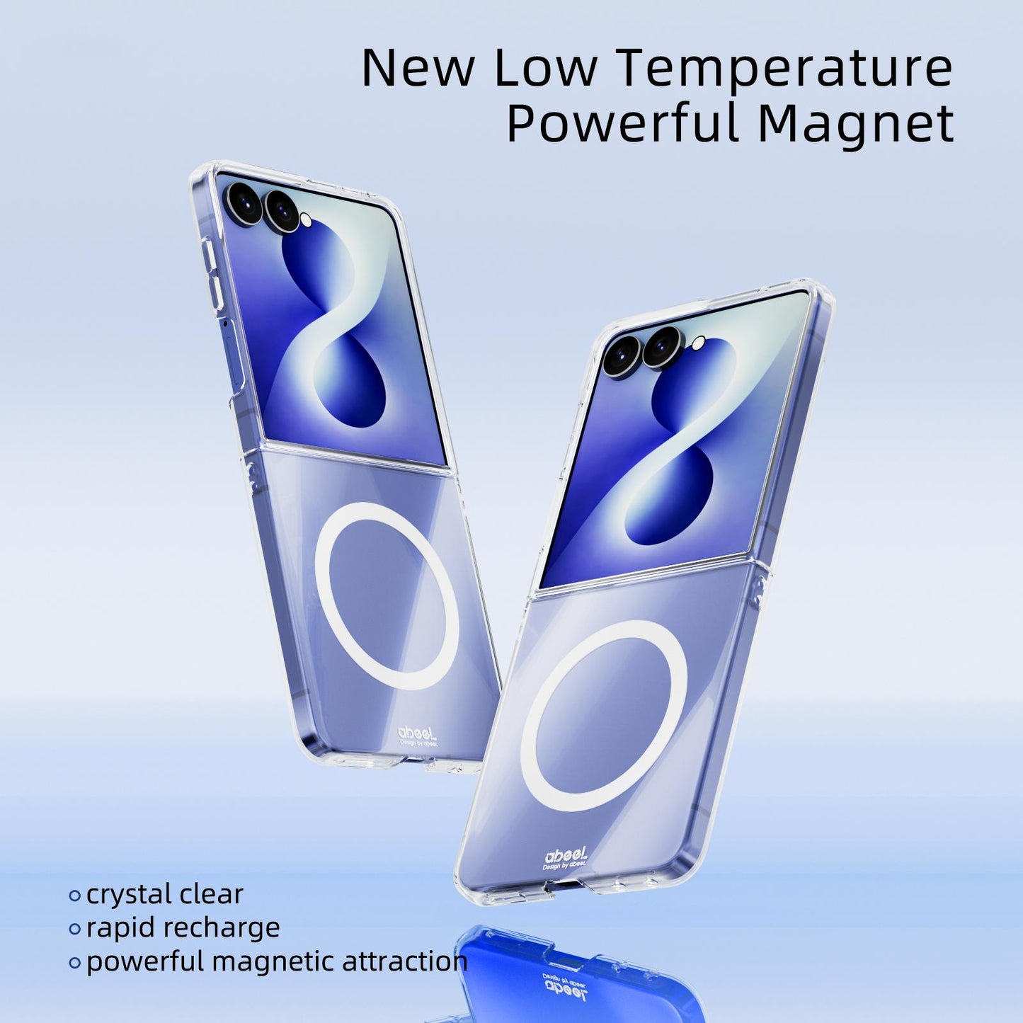 For Galaxy Z Flip8 5G ABEEL Transparent MagSafe Magnetic Scratch-resistant PC Phone Case(Transparent)