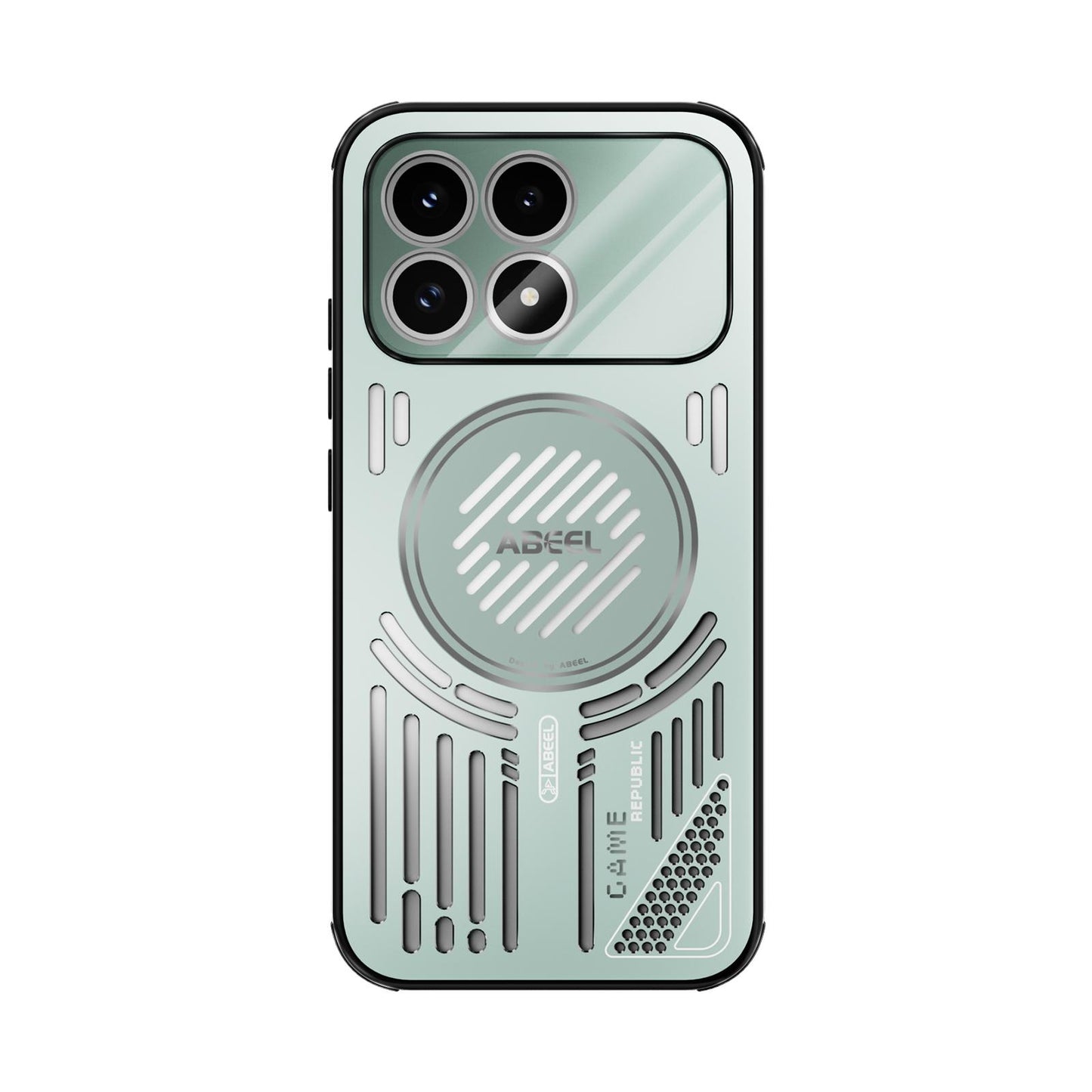 For Redmi K90/Poco F8 Pro ABEEL Ice Fox Series Magsafe Heat Sink Cooling Phone Case(Light Green)