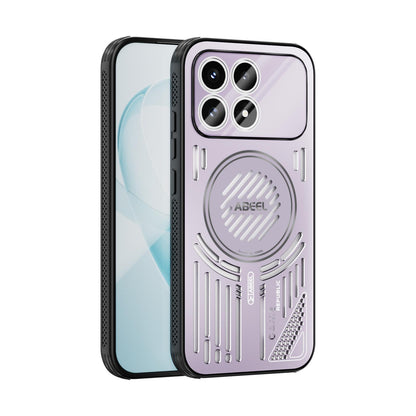 For Redmi K90/Poco F8 Pro ABEEL Ice Fox Series Magsafe Heat Sink Cooling Phone Case(Pink Purple)