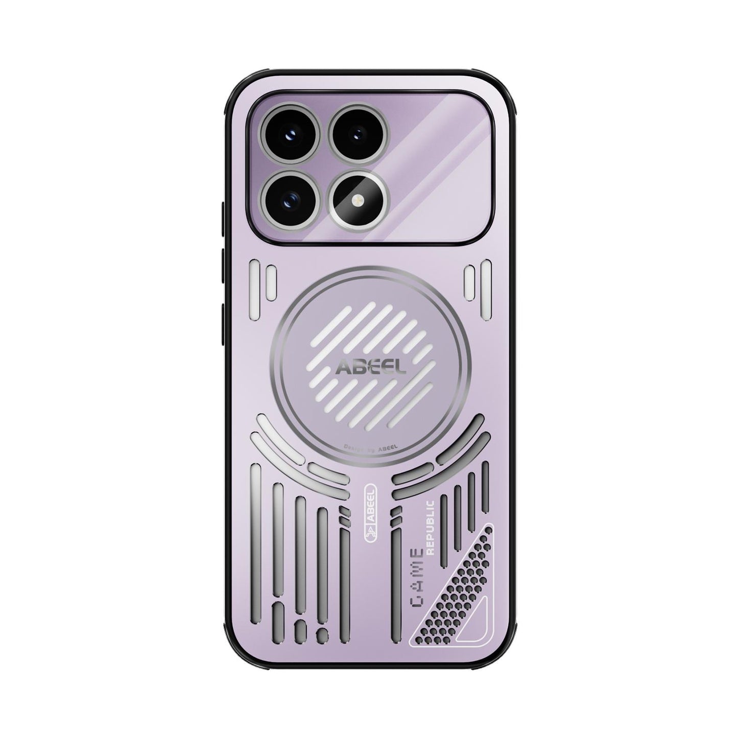 For Redmi K90/Poco F8 Pro ABEEL Ice Fox Series Magsafe Heat Sink Cooling Phone Case(Pink Purple)