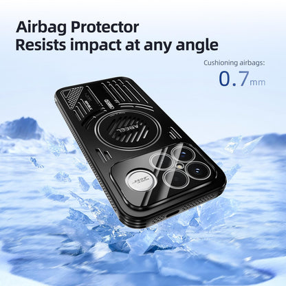 For Redmi K90/Poco F8 Pro ABEEL Ice Fox Series Magsafe Heat Sink Cooling Phone Case(Pink Purple)