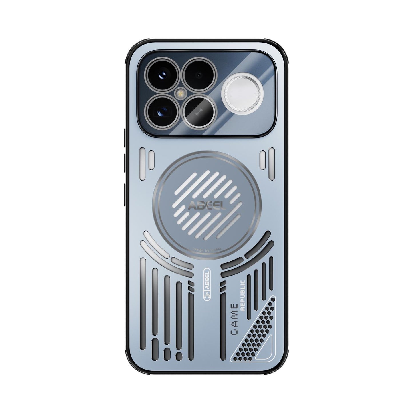 For Redmi K90 Pro Max/Poco F8 Ultra ABEEL Ice Fox Series Magsafe Heat Sink Cooling Phone Case(Blue)