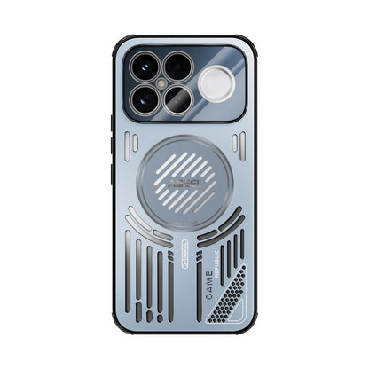 For Redmi K90 Pro Max/Poco F8 Ultra ABEEL Ice Fox Series Magsafe Heat Sink Cooling Phone Case(Blue)