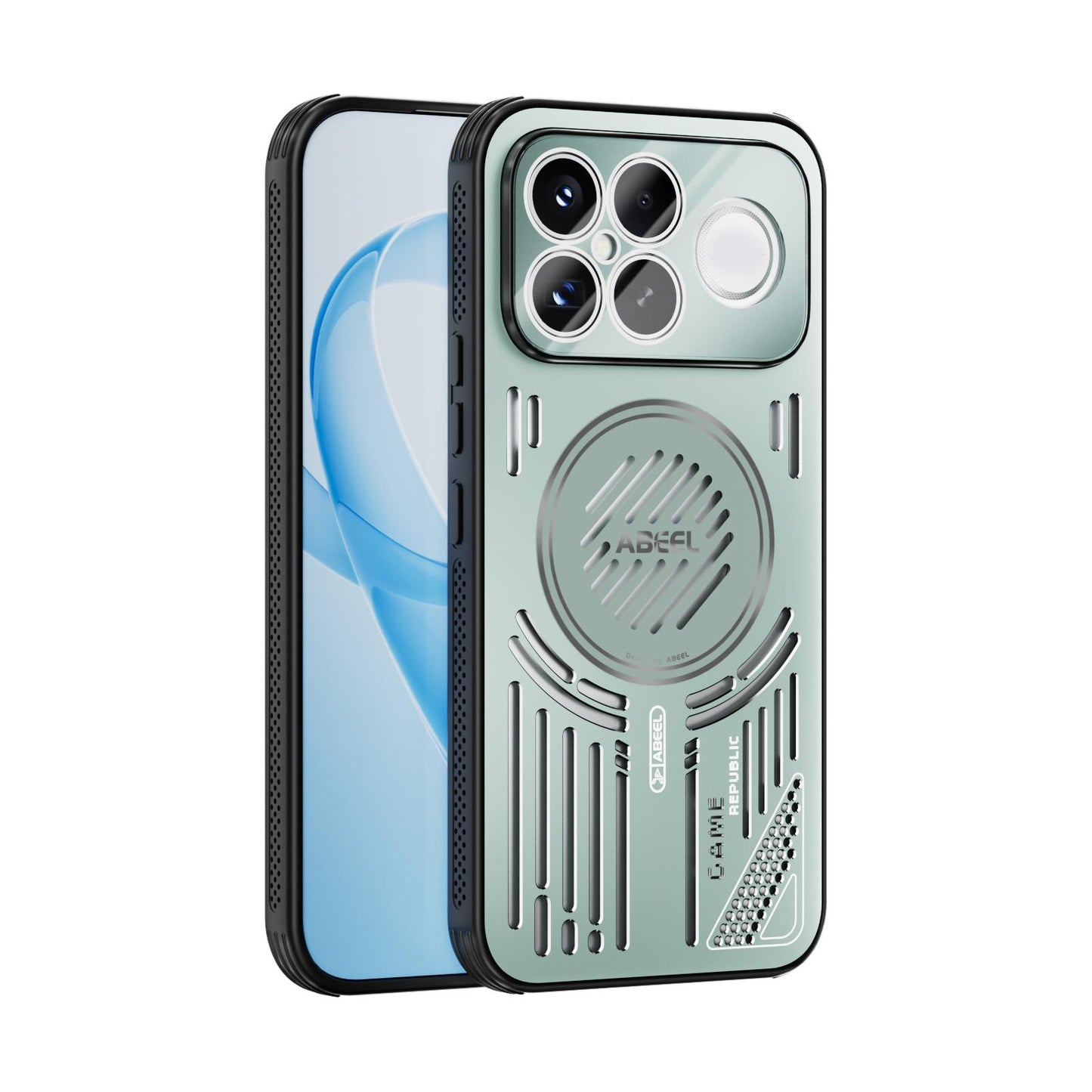 For Redmi K90 Pro Max/Poco F8 Ultra ABEEL Ice Fox Series Magsafe Heat Sink Cooling Phone Case(Light Green)