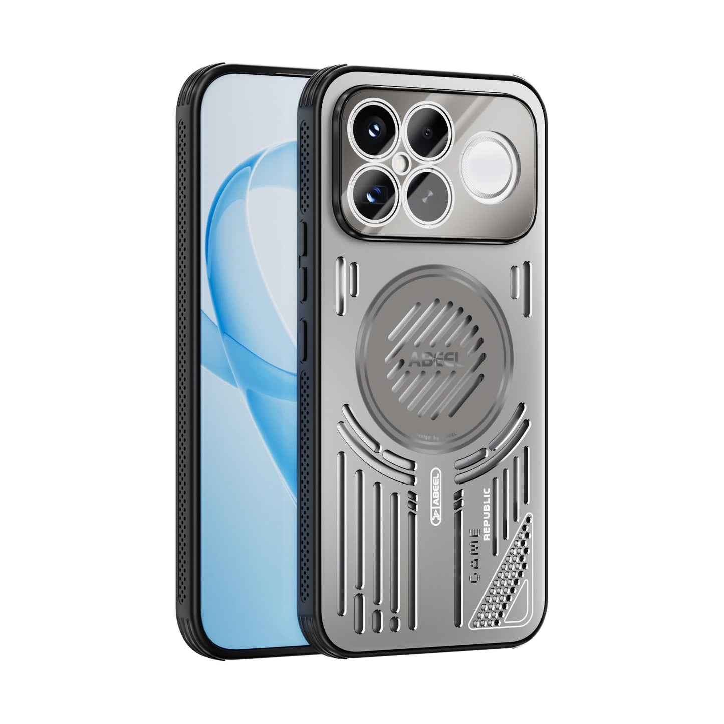 For Redmi K90 Pro Max/Poco F8 Ultra ABEEL Ice Fox Series Magsafe Heat Sink Cooling Phone Case(Titanium Gray)