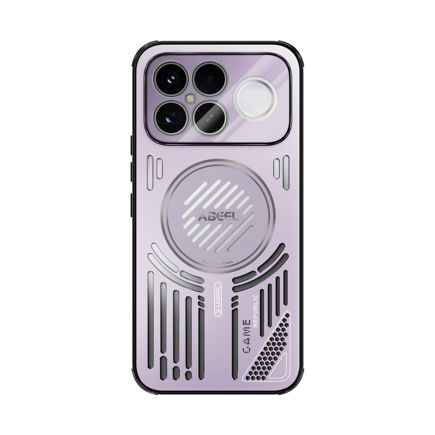 For Redmi K90 Pro Max/Poco F8 Ultra ABEEL Ice Fox Series Magsafe Heat Sink Cooling Phone Case(Pink Purple)