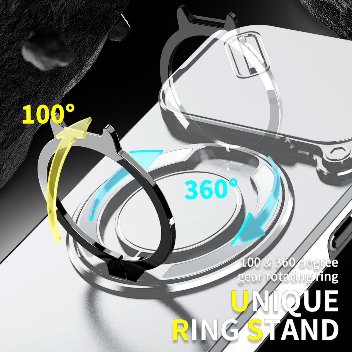For iPhone 17 Pro Sliding Camshield Ring Holder Phone Case - Silver - EDA008462102G