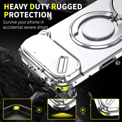 For iPhone Air Sliding Camshield Ring Holder Phone Case - Silver - EDA008462103G