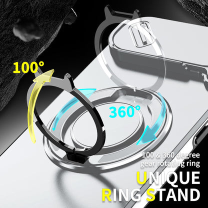For iPhone Air Sliding Camshield Ring Holder Phone Case - Silver - EDA008462103G