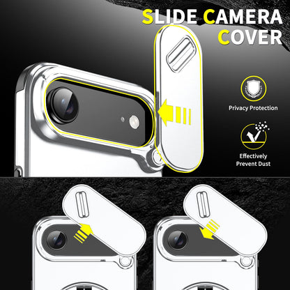 For iPhone Air Sliding Camshield Ring Holder Phone Case - Silver - EDA008462103G