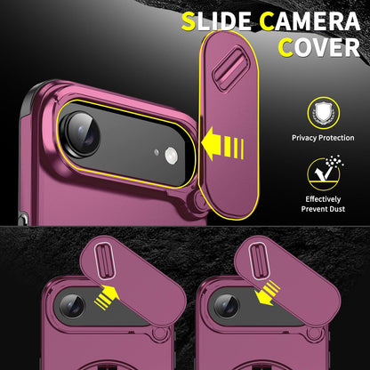 For iPhone Air Sliding Camshield Ring Holder Phone Case - Cherry Red - EDA008462103H
