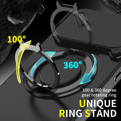For iPhone 18 Pro Max Sliding Camshield Ring Holder Phone Case - Black - EDA008462105A