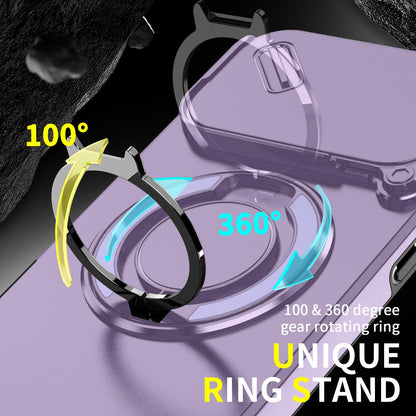 For iPhone 18 Pro Max Sliding Camshield Ring Holder Phone Case - Purple - EDA008462105B