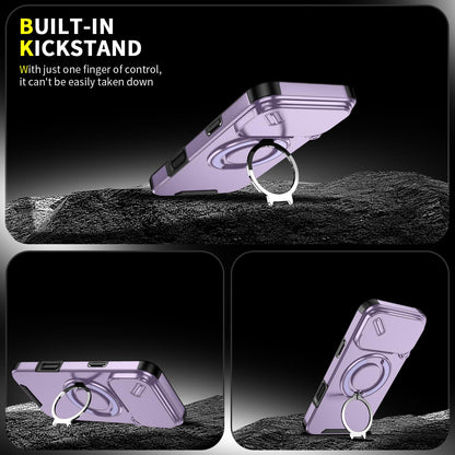 For iPhone 18 Pro Max Sliding Camshield Ring Holder Phone Case - Purple - EDA008462105B