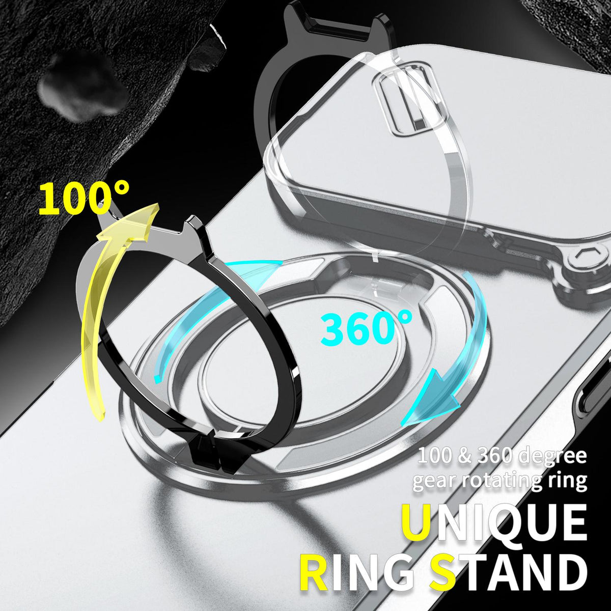 For iPhone 18 Pro Max Sliding Camshield Ring Holder Phone Case - Silver - EDA008462105G