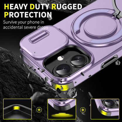 For iPhone 18 Sliding Camshield Ring Holder Phone Case - Purple - EDA008462107B