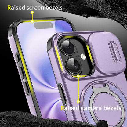 For iPhone 18 Sliding Camshield Ring Holder Phone Case - Purple - EDA008462107B