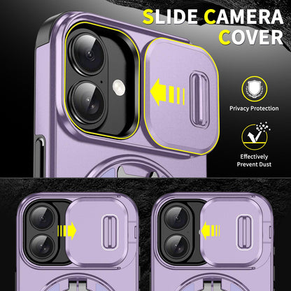 For iPhone 18 Sliding Camshield Ring Holder Phone Case - Purple - EDA008462107B