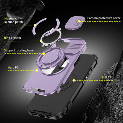 For iPhone 18 Sliding Camshield Ring Holder Phone Case - Purple - EDA008462107B