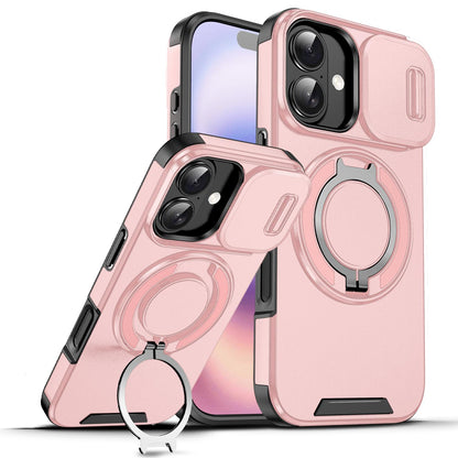 For iPhone 18 Sliding Camshield Ring Holder Phone Case - Pink - EDA008462107E