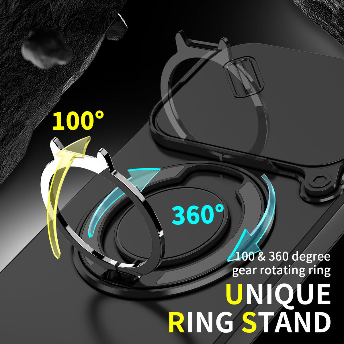For Infinix Note 60 / 60 Pro 5G Sliding Camshield Ring Holder Phone Case - Black - EDA008475602A