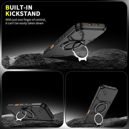 For Infinix Note 60 / 60 Pro 5G Sliding Camshield Ring Holder Phone Case - Black - EDA008475602A