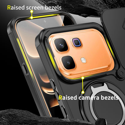 For Infinix Note 60 / 60 Pro 5G Sliding Camshield Ring Holder Phone Case - Black - EDA008475602A