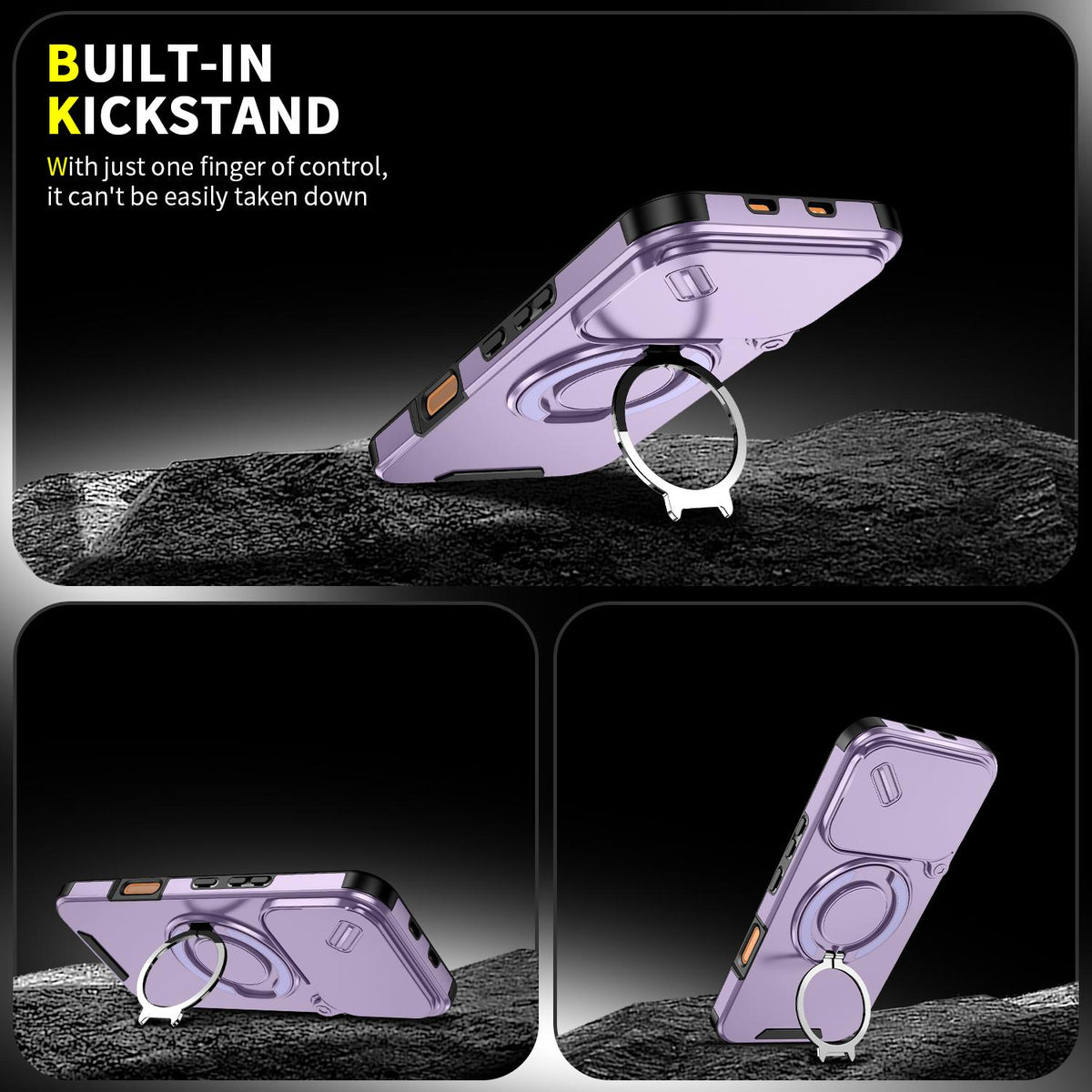 For Infinix Note 60 / 60 Pro 5G Sliding Camshield Ring Holder Phone Case - Purple - EDA008475602B
